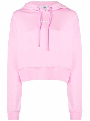 MSGM hoodie à logo imprimé - Rose