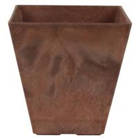 Steege Plantenbak - vierkant - gerecycled kunststof - bruin - 20 cm