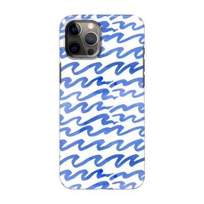 Blauwe golven: Volledig geprint iPhone 12 Pro Hoesje