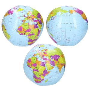 3x Opblaasbare strandbal globe - Strandballen