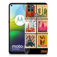 Motorola Moto G9 Power Siliconen Back Cover Postzegels