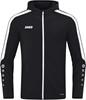 JAKO 6823K Jas Met Kap Power Kids - Zwart - 164