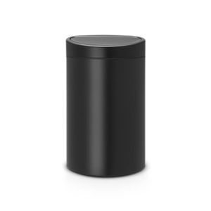 Brabantia Touch Bin afvalemmer 40 liter met kunststof binnenemmer - Matt Black