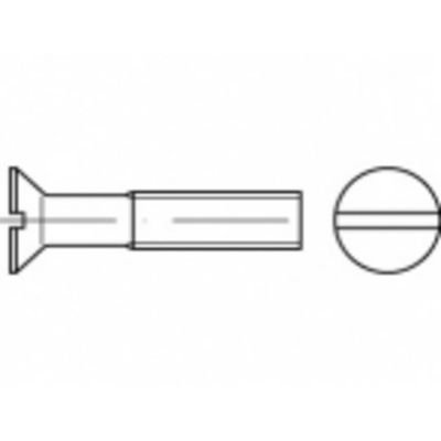 TOOLCRAFT TO-5392239 Verzonken schroeven M6 30 mm Sleuf Staal Galvanisch verzinkt 500 stuk(s)