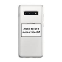 Alone: Samsung Galaxy S10 4G Transparant Hoesje - thumbnail