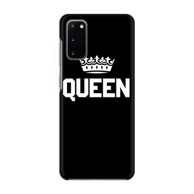 Queen zwart: Volledig geprint Samsung Galaxy S20 Hoesje