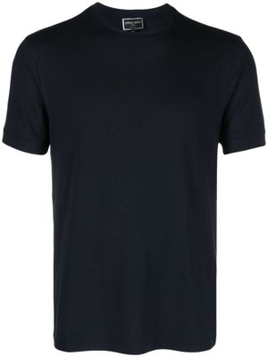 Giorgio Armani t-shirt en jersey à col rond - Bleu