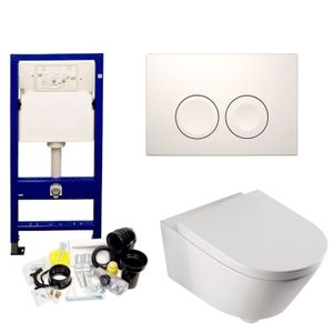 Geberit UP100 Toiletset Compleet | Inbouwreservoir | BWS Metro | Set42 met drukplaat