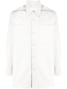 Jil Sander chemise en coton à poches plaquées - Gris