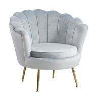 Artistiq Fauteuil 'Lizzy', Velvet, kleur Grijs