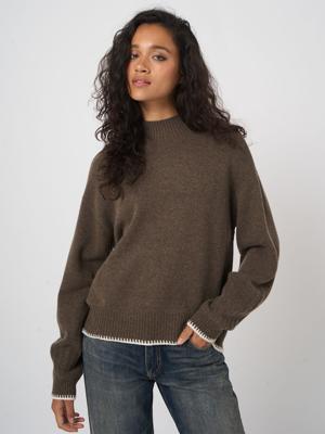 REPEAT Limited Edition - casual trui met gehaakte details