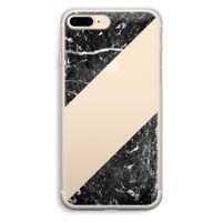 Zwart marmer: iPhone 7 Plus Transparant Hoesje Zwart marmer: iPhone 7 Plus Transparant Hoesje