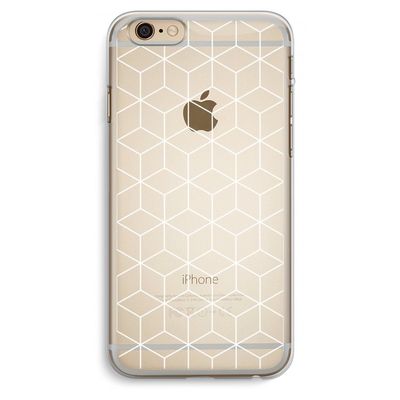 Zwart-witte kubussen: iPhone 6 Plus / 6S Plus Transparant Hoesje