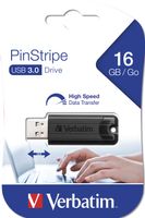 Verbatim Pin Stripe 3.0 USB-stick 16 GB Zwart 49316 USB 3.2 Gen 1 (USB 3.0) - thumbnail