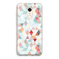 Gekleurde driehoekjes pastel: Xiaomi Redmi 5 Transparant Hoesje