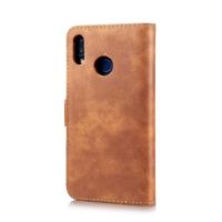 Crazy Horse textuur Flip afneembare magnetische leerhoes voor Huawei P20 Lite, met houder & kaartsleuven & Wallet(Brown)