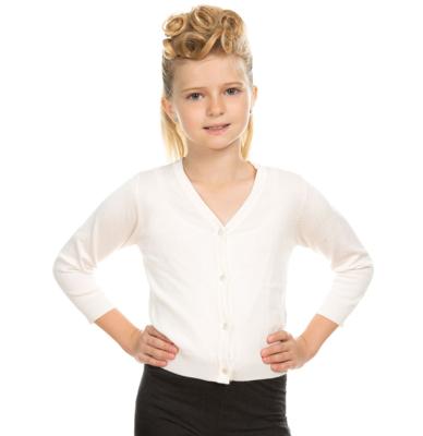 Plain Kids Cardigan Ivory-5 - 6 Jaar