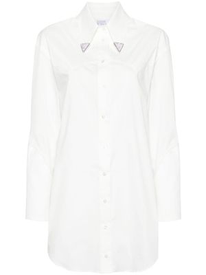 Giuseppe Di Morabito robe-chemise à coupe courte - Blanc