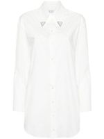 Giuseppe Di Morabito robe-chemise à coupe courte - Blanc - thumbnail