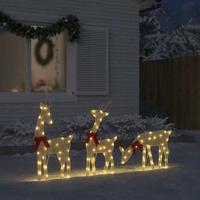VidaXL Kerstdecoratie rendier 3 st 90 led&apos;s warmwit