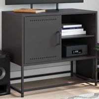 Tv-meubel 68x39x60,5 cm staal zwart