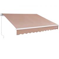 VEVOR Handmatige intrekbare luifel, 12" x 96" buitenterras luifel zonnescherm, waterbestendig polyester terrasdeur raam luifel zonnescherm met slinger voor balkon in de achtertuin