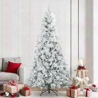 VidaXL Kunstmatige inklapbare kerstboom wit 240 cm pe en pvc