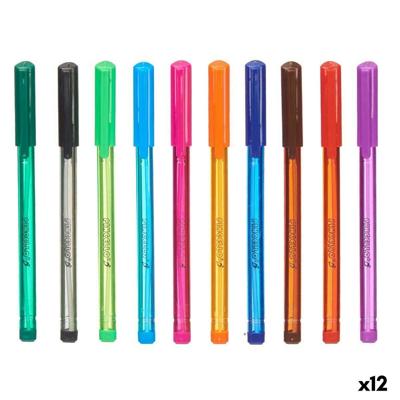 Set Balpennen Pincello Blauw Zwart Rood Groen Multicolour Oranje Paars Licht Blauw Donkergroen (12 Stuks)