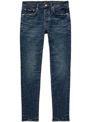 Purple Brand pantalon skinny à taille basse - Bleu