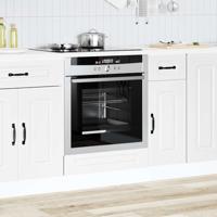Ovenkast Kalmar bewerkt hout wit