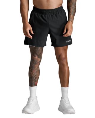 2XU Aero 5 Inch Shorts Black/Silver Reflective Heren S
