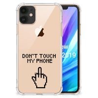 Apple iPhone 11 Anti Shock Case Finger Don't Touch My Phone - thumbnail