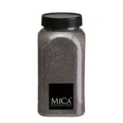 Mica Decorations decoratie zand - 650ml - donkergrijs - hobby zandkorrels - sierzand