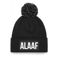 Alaaf muts met pompon unisex one size - Zwart - thumbnail