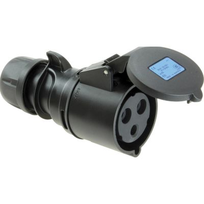 Cee contrastekker 32A 3-polig zwart IP44