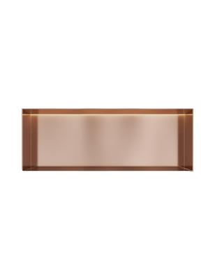Hotbath &MORE Inbouwnis 30x80x10cm frameless + LED Geborsteld Koper PVD