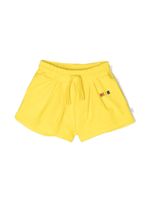 MSGM Kids short en coton à logo brodé - Jaune