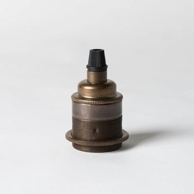 Messing fitting E27 Oud Engels edison periode met 1 fitting ring