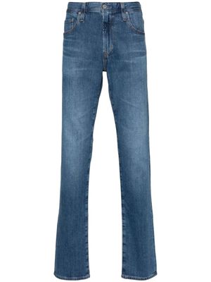 AG Jeans jean droit à patch logo - Bleu