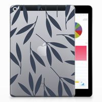 Apple iPad 9.7 2018 | 2017 Siliconen Hoesje Leaves Blue - thumbnail