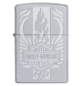 Zippo Aansteker Harley-Davidson Silver Flames Design