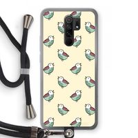 Vogeltjes: Xiaomi Redmi 9 Transparant Hoesje met koord
