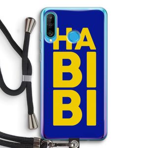 Habibi Blue: Huawei P30 Lite Transparant Hoesje met koord