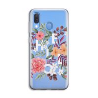 Hello in flowers: Samsung Galaxy A40 Transparant Hoesje