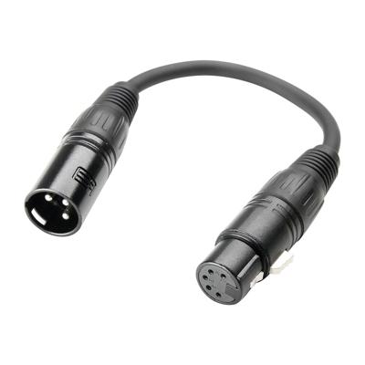 Adam Hall K5DHM0020 DMX 3p naar 5p met Neutrik-pluggen