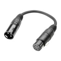 Adam Hall K5DHM0020 DMX 3p naar 5p met Neutrik-pluggen