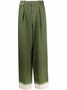 Nick Fouquet pantalon ample à chevilles contrastantes - Vert