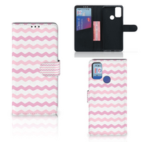 Alcatel 1S (2021) Telefoon Hoesje Waves Roze - thumbnail