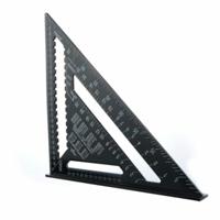 Hoek liniaal meetinstrument voor houtbewerking Square layout gauge (7 inch zwart metrisch)