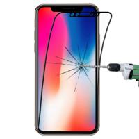 0.1mm 9H volledige scherm flexibele vezel getemperd glas Film voor iPhone XS Max (zwart)